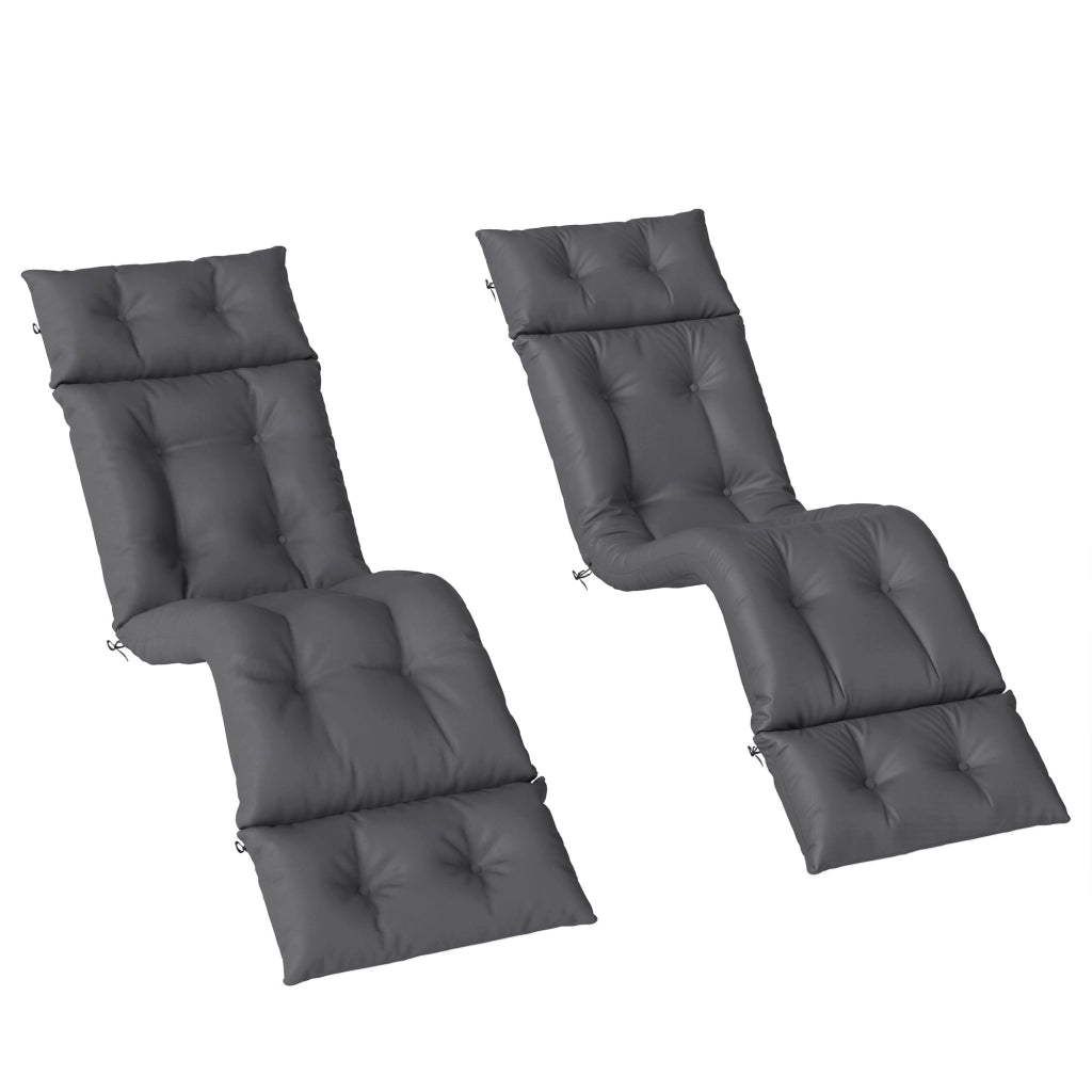Cuscini per chaise longue ¨C zephmum ¨C grigio scuro 190x56x10 cm