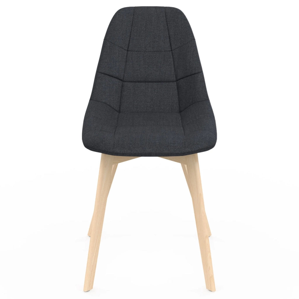 IDMarket - Set di 6 sedie scandinave GABY in tessuto misto beige, grigio chiaro, blu anatra x2, grigio scuro x2