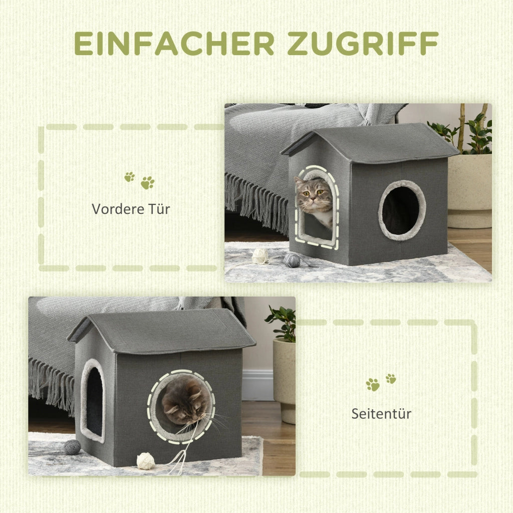 Letto per gatti con cuscino ¨C zephmum ¨C khaki/verde