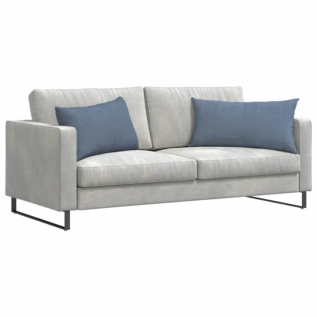 Cuscini da Divano 2 pz | Cuscini per sedie Blu 80 x 40 cm Tessuto in Cords