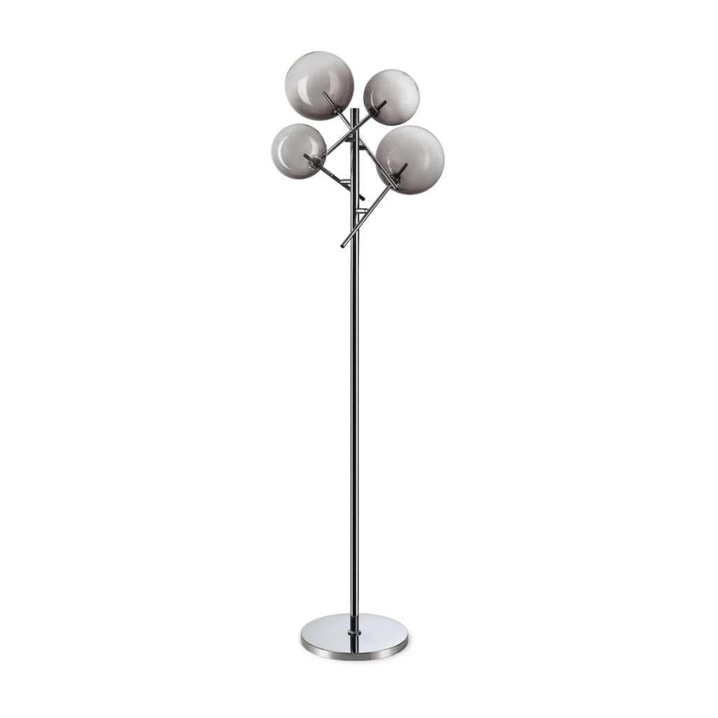 Lampada Da Terra Equinoxe 4 Luci G4 Cromo
