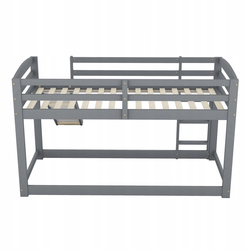 Letto a castello con scivolo - Xylo - 90x200 - Grigio
