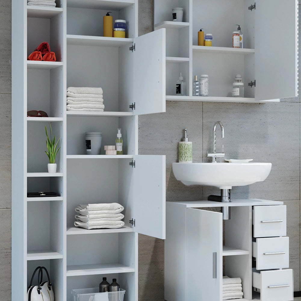 Vicco Set mobili bagno Bianco 3 pezzi, con base 60 cm