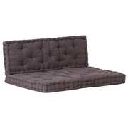Cuscini per Pallet e Pavimento 2 pz | Cuscini per sedie in Cotone Antracite