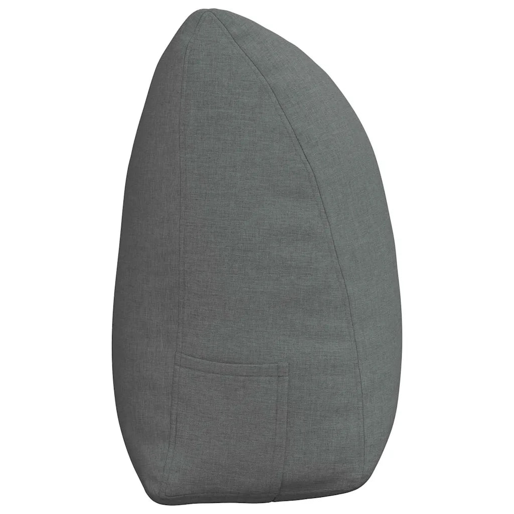 Cuscino per Schiena Grigio scuro 160 x 24 x 50 cm Tessuto