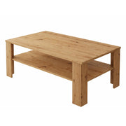 Tavolino Da Caffè Tavolo Basso Con Ripiano Inferiore E Vano A Giorno Design Minimal Stile Nordico Per Salotto Soggiorno Zona Living Struttura Resistente Rovere Naturale