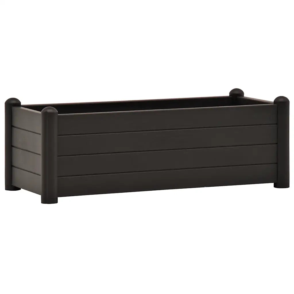 Fioriere | Cassetta per fiori | Letto Rialzato da Giardino in PP Antracite 100x43x35 cm