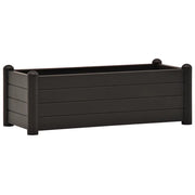 Fioriere | Cassetta per fiori | Letto Rialzato da Giardino in PP Antracite 100x43x35 cm