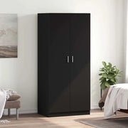 Armadio Nero 80x52x180 cm in Legno Multistrato 800622