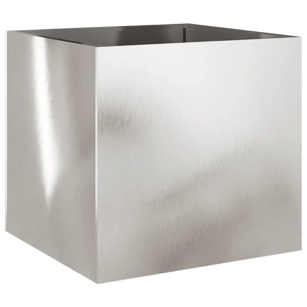 Fioriere 2 pz Argento 49x47x46 cm in Acciaio Inox