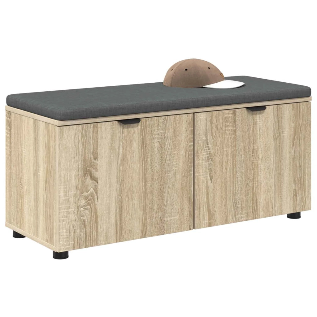 Panca per ingresso con cuscino Rovere Sonoma 100 x 38 x 46 cm 891490