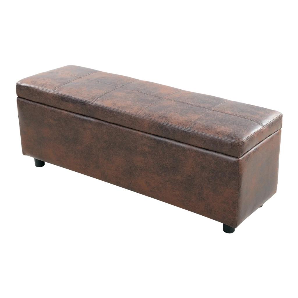 Panca contenitore 118 x 37 x 43 cm marrone 03_0008966