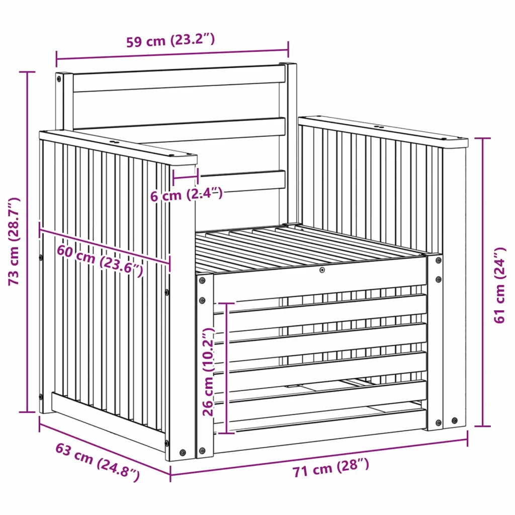 Set di divani da esterno-Sofa da giardino Legno di Acacia Massello Bianco 152811
