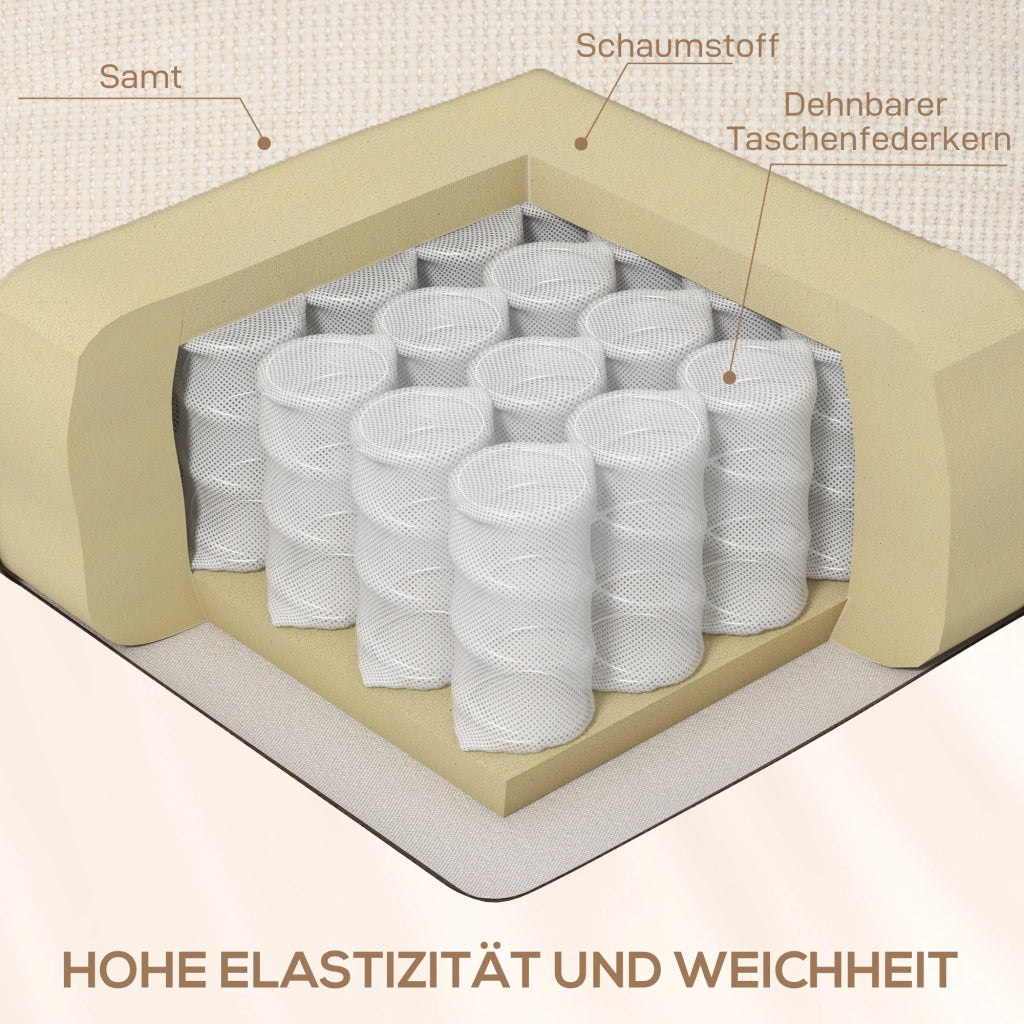 Poltrona relax reclinabile girevole con poggiapiedi ¨C Minimal ¨C beige 88x96x108 cm
