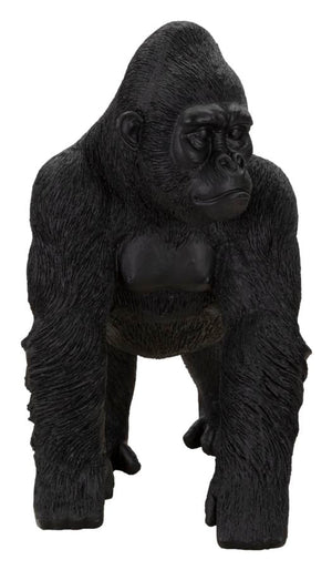 Statua Gorilla 35x37,5x21,5 cm in Poliresina Nero