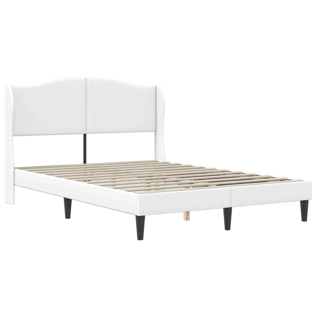 Struttura del letto con testiera Bianco 140 x 200 cm Similpelle 42027857