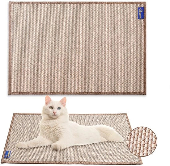 Gatto da parete in bamboe 60 x 40 cm, resistente, senza graffi, con adesivi magici e spina vorticella per protezione delle pareti, dei divani, dei pavimenti e delle finestre