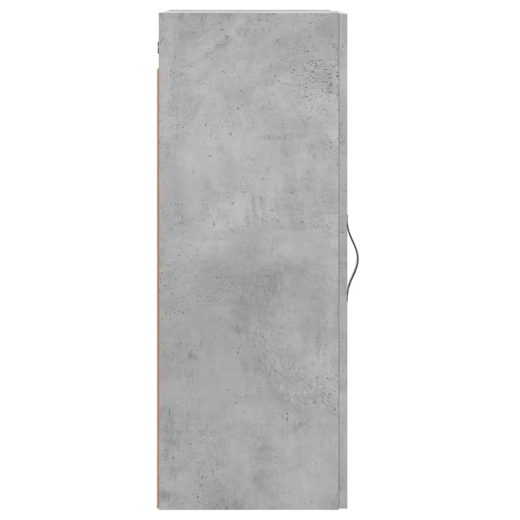 Mobile a Parete Grigio Cemento 34,5x34x90 cm Legno Multistrato 834998