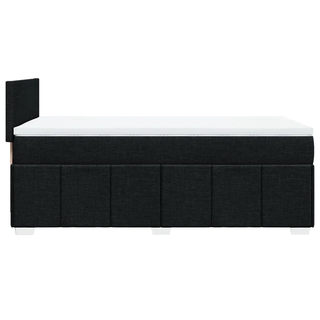 Giroletto a Molle con Materasso Nero 80x200 cm inTessuto