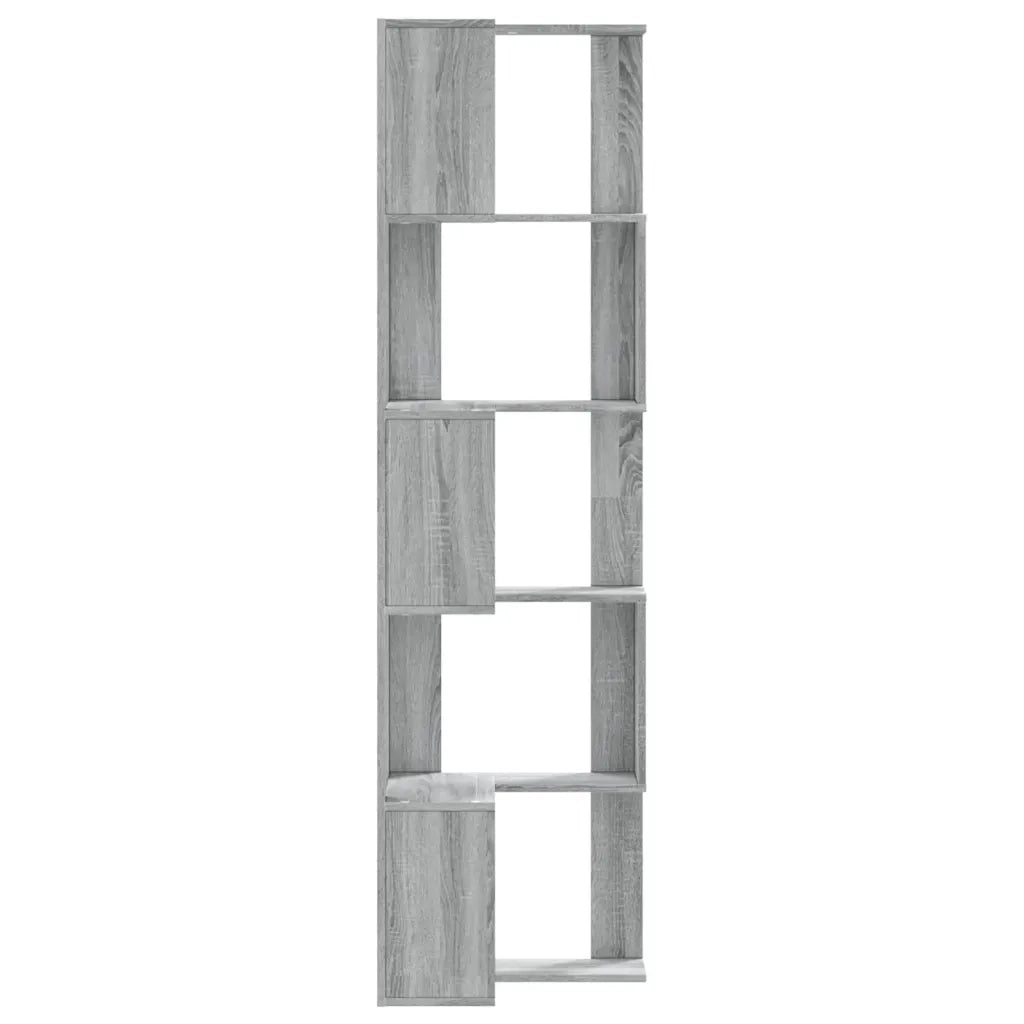 Libreria Angolare 5Ripiani Grigio Sonoma 50x50x179 cm Legno