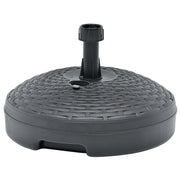 Base per ombrellone di design effetto rattan 45 x 28 cm stabile per uso esterno capacità 20 L plastica antracite 02_0045956