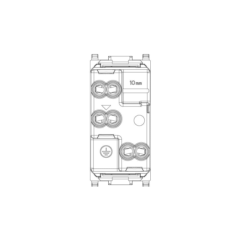 Vimar bpresa sicury 2p+t 16a 250v standard italiano tipo p17/11 bianco