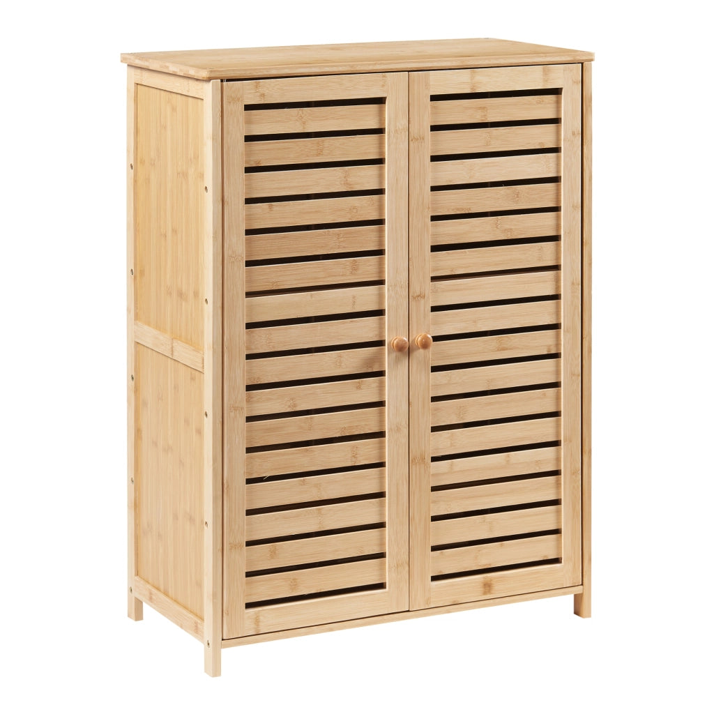 Armadietto Scarpiera Klamp 87,5 x 66 x 33 cm Bambù Naturale [en.casa]