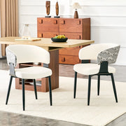 Sedie da Pranzo Set 2 Pezzi Stile Retr¨° ¨C MINIMAL ¨C Similpelle con Braccioli e Gambe in Legno