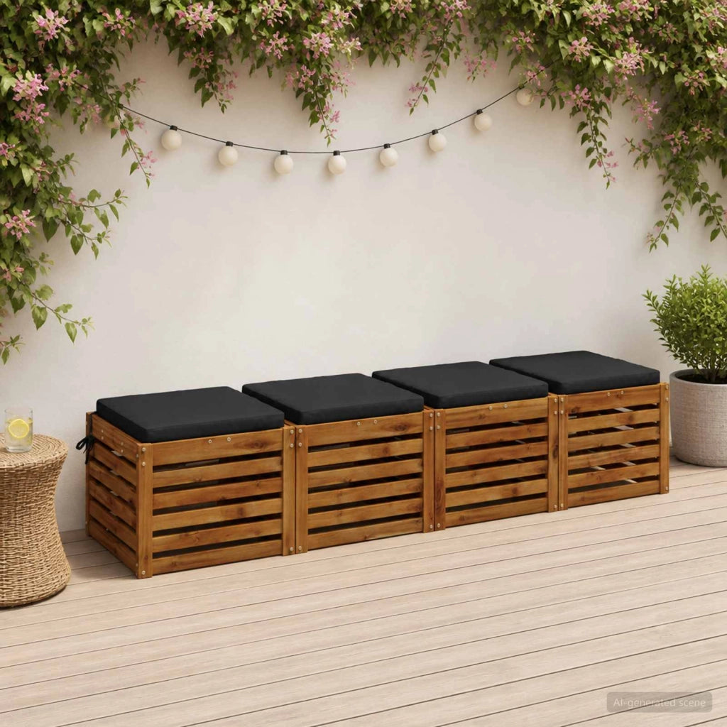Cuscini per Sedia in 4 Pezzi SOEST 4 pz 100% Poliestere 944533