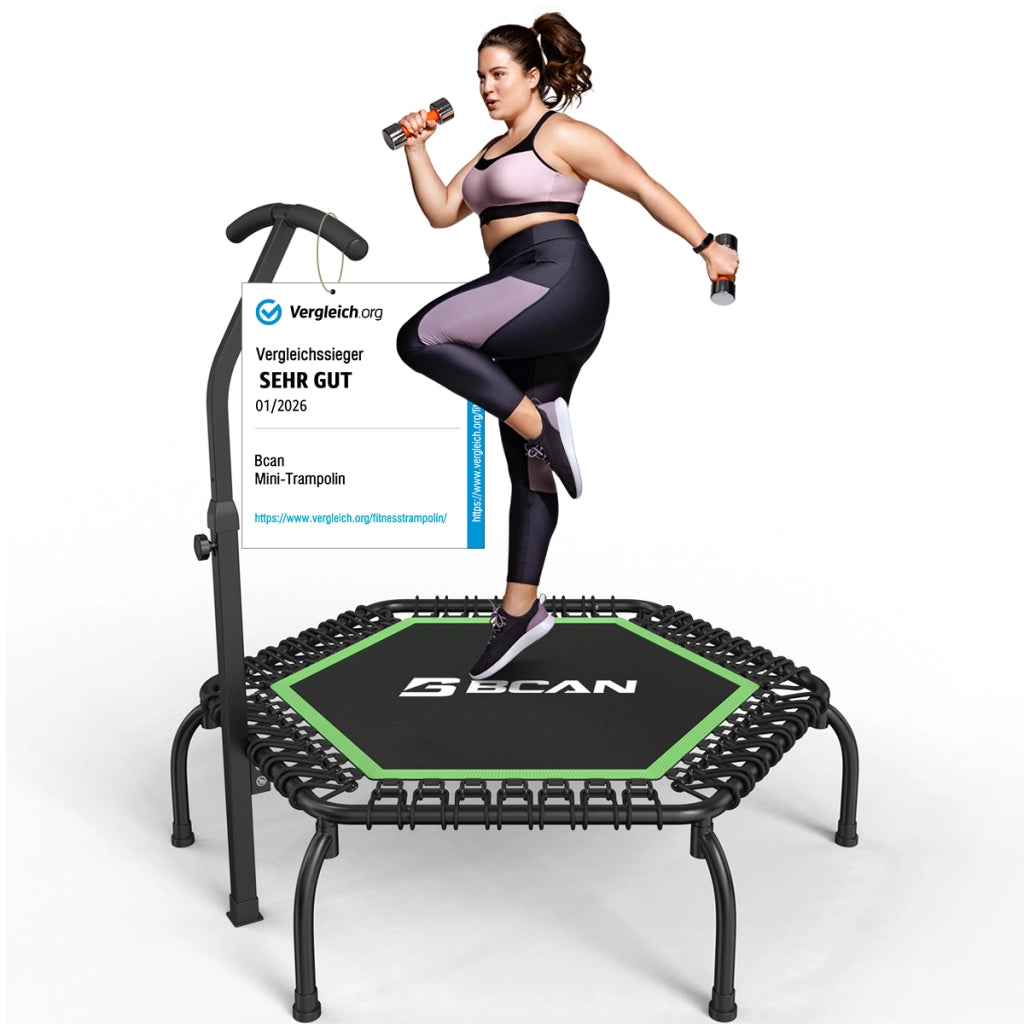 Trampolino Fitness Adulti ¨C Xylo ¨C ? 122 cm, 250 kg, Corde Bungee, Maniglia Regolabile