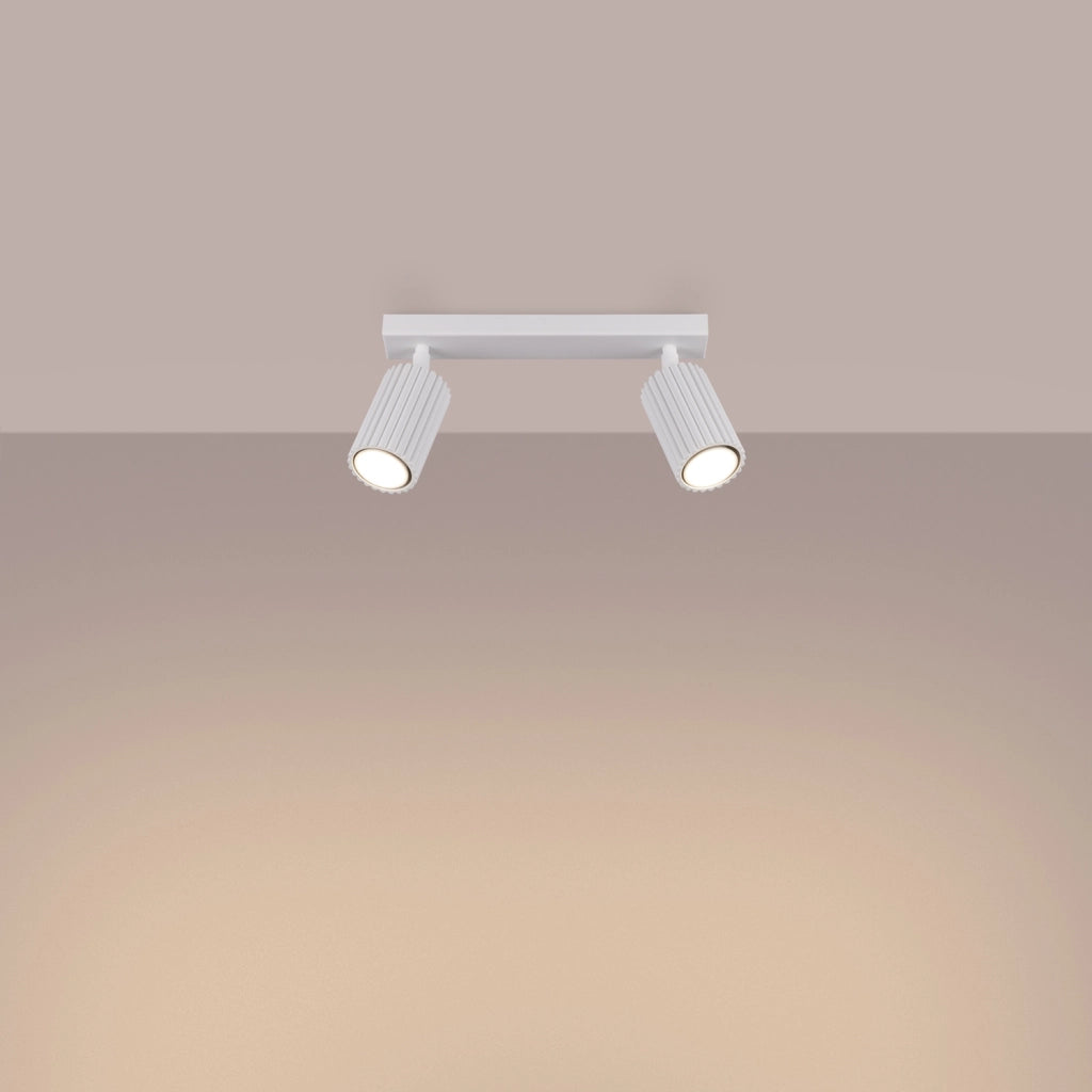 Plafoniera barra bianca 30cm 2 spot GU10 GRAVIO Pure Lume