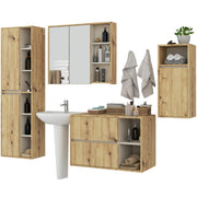 Set di mobili da bagno sospesi VAMI in Rovere Artisan con colore interno Kashmir