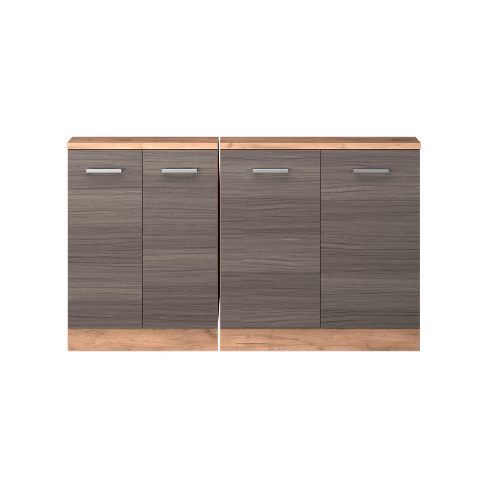 Set di mobili sottotetto Rion Grigio nobile/Rovere dorato Set di 2 Vicco