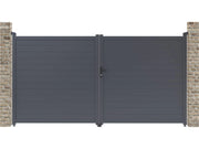 Cancello in alluminio "Marc" - 349,5 x 180,9 cm - Grigio