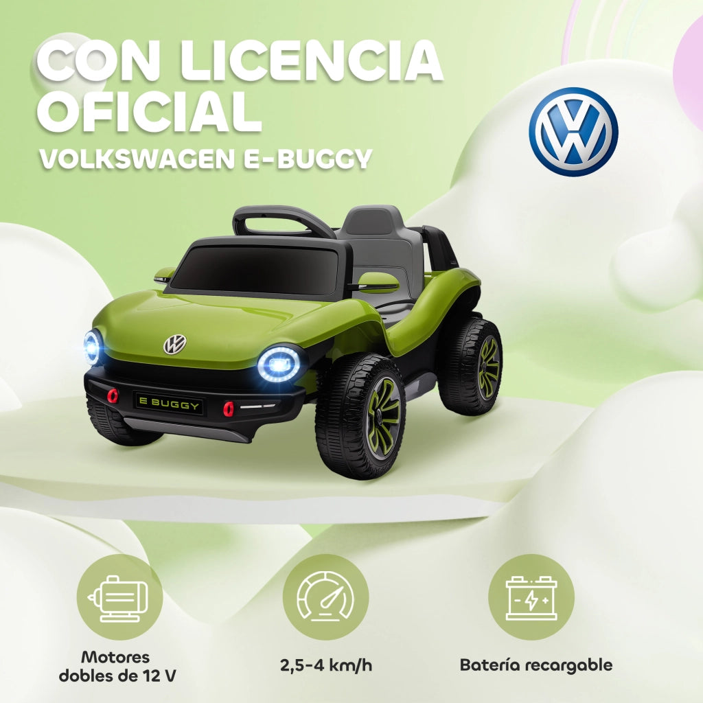 Auto Elettrica per Bambini Volkswagen E-Buggy 12V ¨C Zephmum ¨C Verde con Telecomando