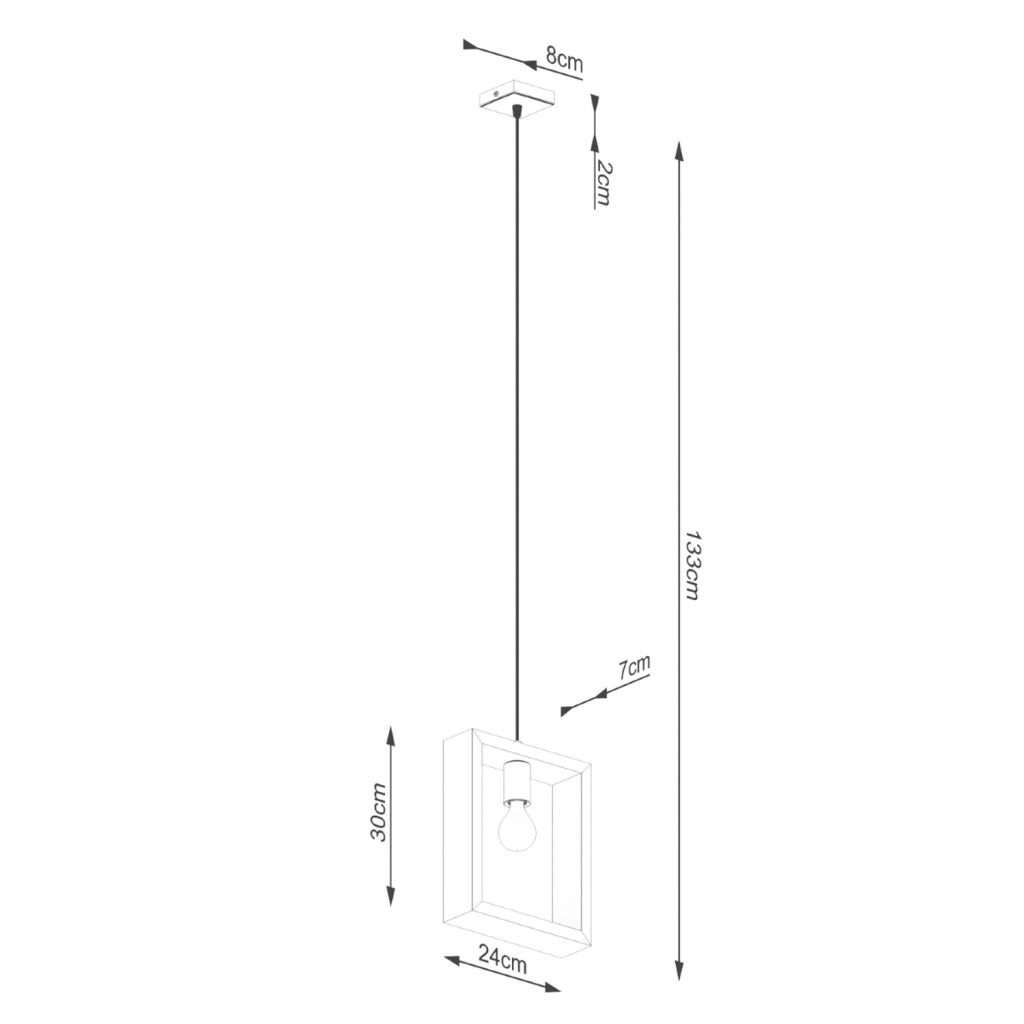 Lampada a sospensione CELARO bianca legno E27 Pure Lume