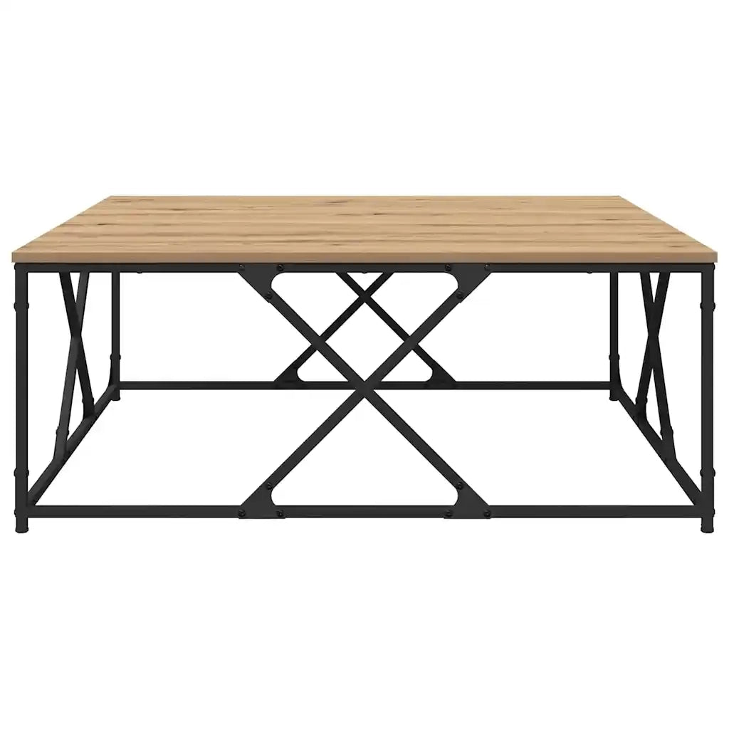 Tavolino da salotto Rovere artigianale 100 x 100 x 40 cm
