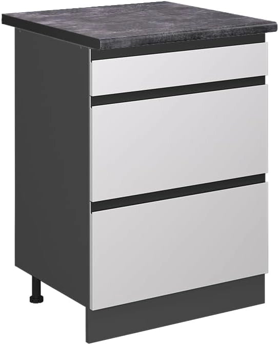 Pannello frontale R-Line, Quercia dorata, 60 cm, PL Antracite, per la libera combinazione all'interno di sistemi cucina modulari