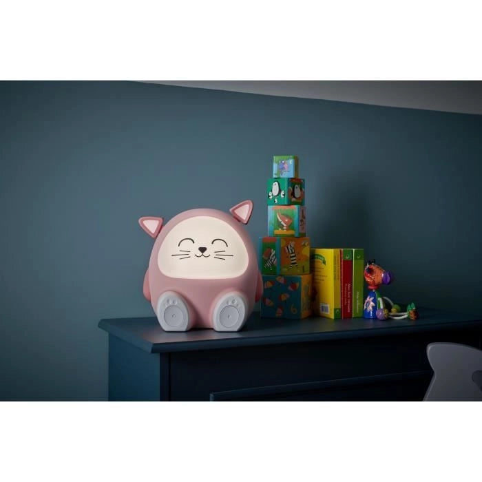 Altoparlante luminoso e luce notturna - BIGBEN - Cat - Bluetooth 5.0, 15 W, Luce notturna regolabile, Timer, Batteria USB-C