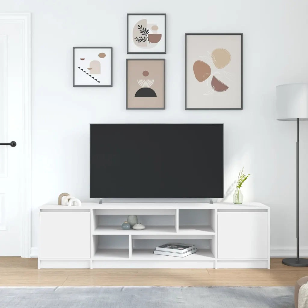 Mobile Porta TV Bianco 188,5x41x50 cm in Legno Multistrato 3328417