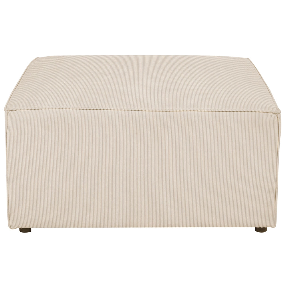 Chaise Lounge imbottita in velluto a coste beige a due pezzi design moderno salotto soggiorno