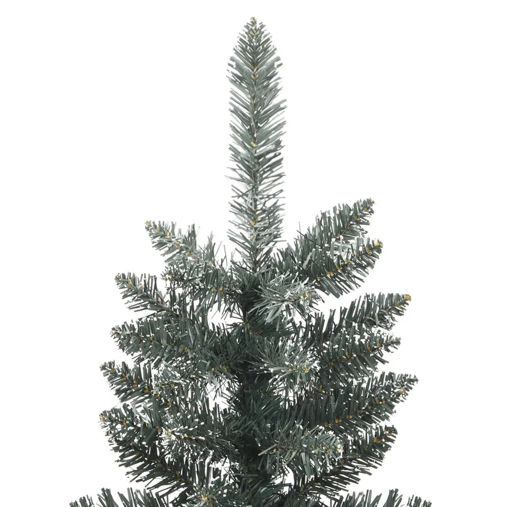 Albero di Natale | Decorazioni natalizie Artificiale Sottile con Base Verde 240 cm PVC