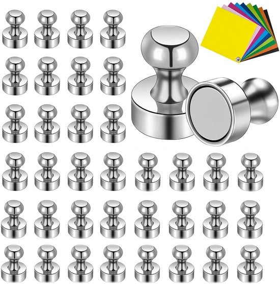 38 pezzi di magneti neodymium extra forti 12 x 16 mm minimagneti, magneti per lavagne, magneti forti per frigoriferi, lavagne e tabelloni (non adatti per materiali vetrati)