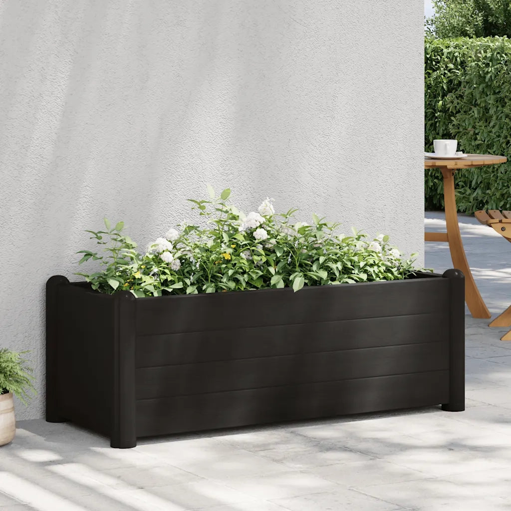 Letto Rialzato da Giardino in PP Antracite 100x43x35 cm 313977