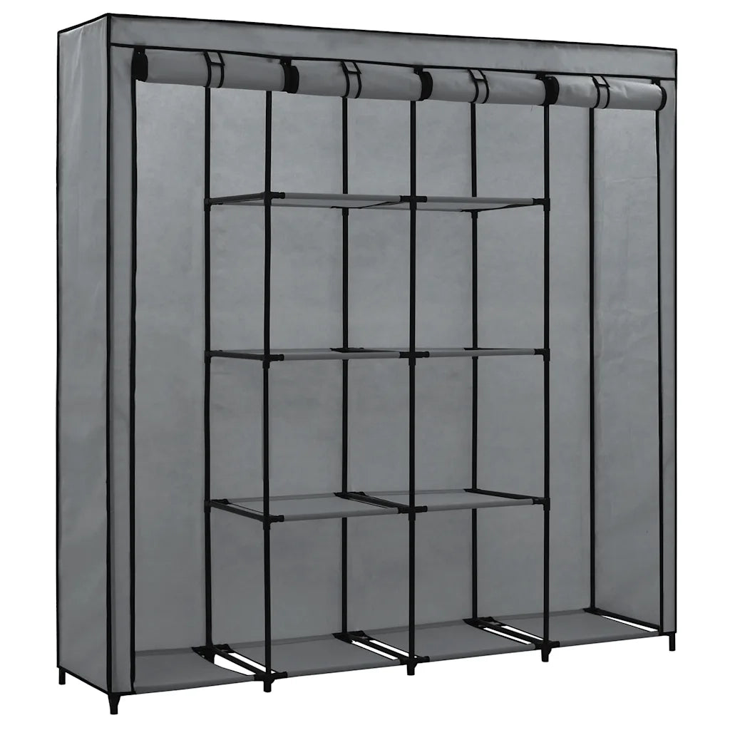 Guardaroba con 4 Scomparti Grigio 175x45x170 cm cod mxl 67314
