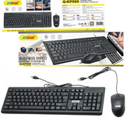 Trade Shop - Set Tastiera Mouse Cablati Cavo Usb Q-kp500 Lingua Inglese Usa Per Ufficio Casa -
