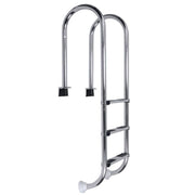Scaletta Muro In Acciaio Inox Aisi 304l - 4 Gradini, Per Piscine Con Altezza Minima 1,30 M Altezza: 3 gradini