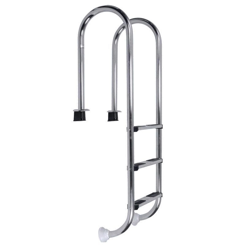 Scaletta Muro In Acciaio Inox Aisi 304l - 4 Gradini, Per Piscine Con Altezza Minima 1,30 M Altezza: 3 gradini