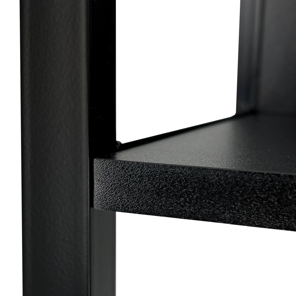 Scaffale stilo loft con ripiani in legno Nera 60 cm 60x32x192 cm