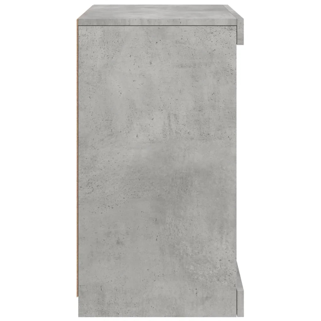 Buffet credenza cassettiera armadio mobile contenitore organizer per cucina soggiorno salotto con luci LED 41 x 37 x 67 cm grigio 02_0030000
